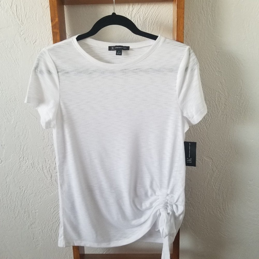 NWT INC White Tee Shirt Crew Neck Sz Small